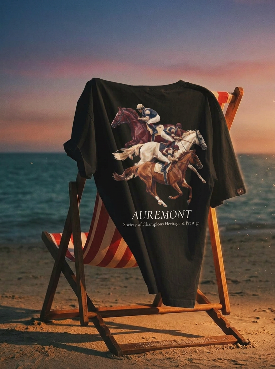 Auremont Equestrian Horses Racing T-Shirt | Horseback Riding Tee