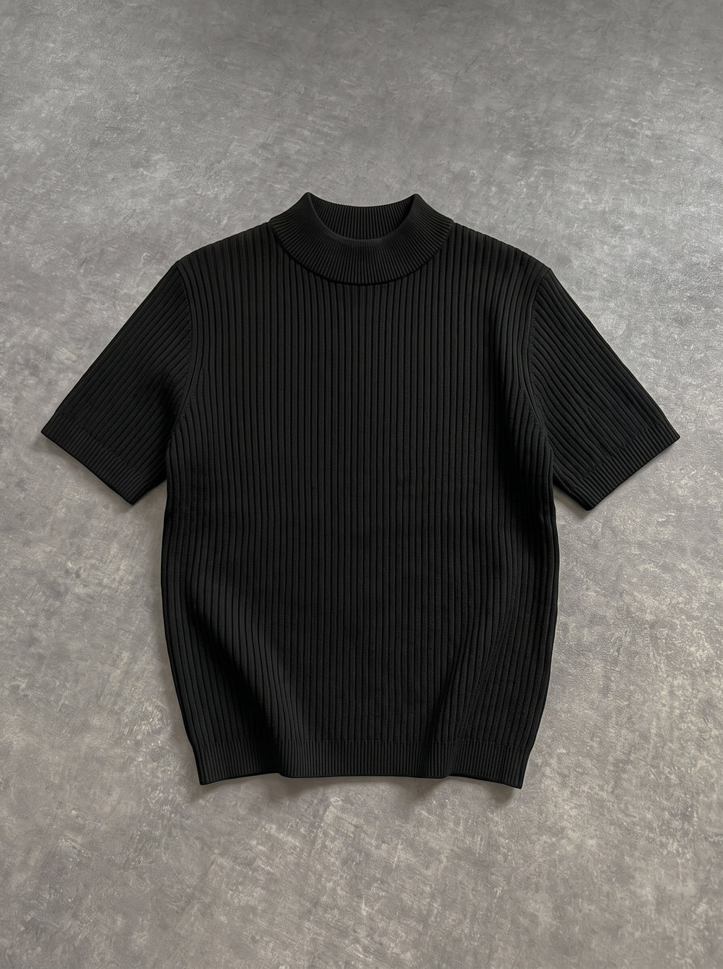 Ribbed Knit Polo