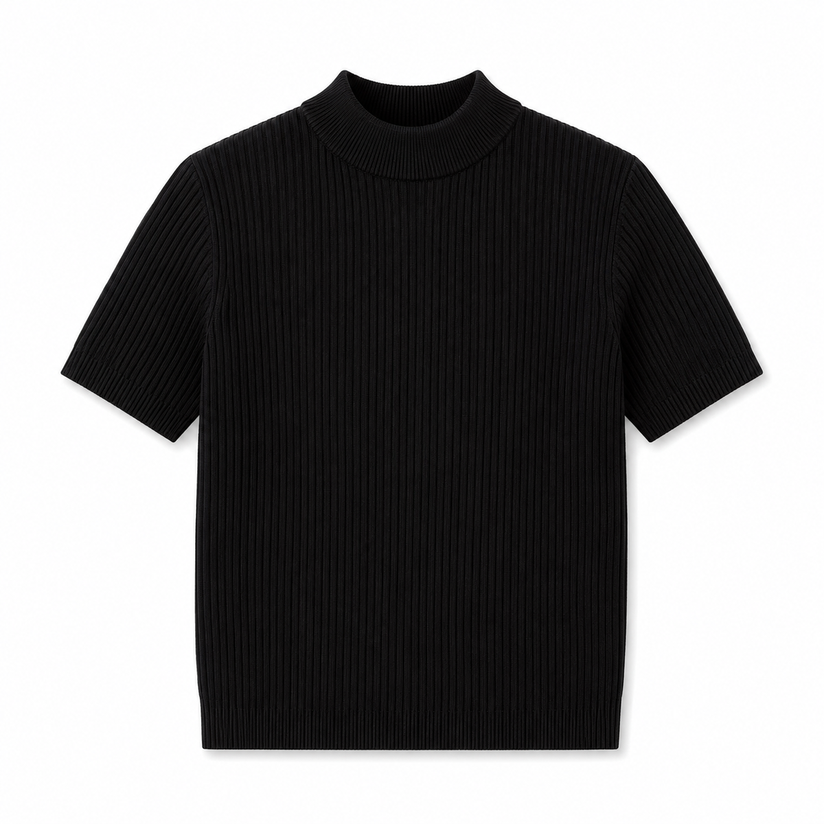 Ribbed Knit Polo