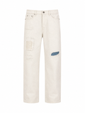 Ivory Distressed Jeans