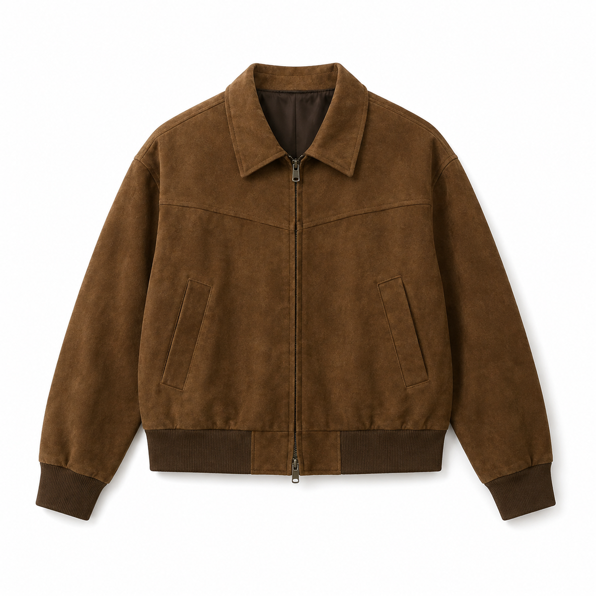 Cognac Suede Blouson
