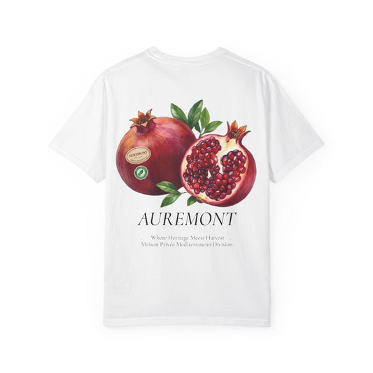 Pomegranate Botanical Illustration T-shirt | Auremont Fruit Graphic