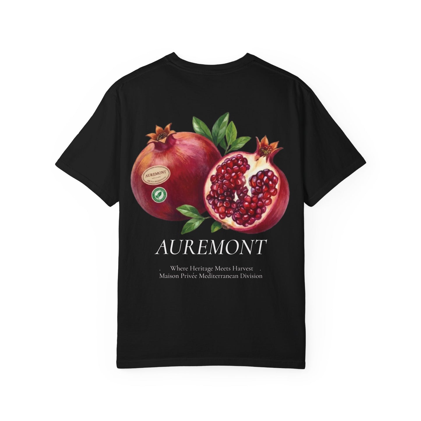 Pomegranate Botanical Illustration T-shirt | Auremont Fruit Graphic