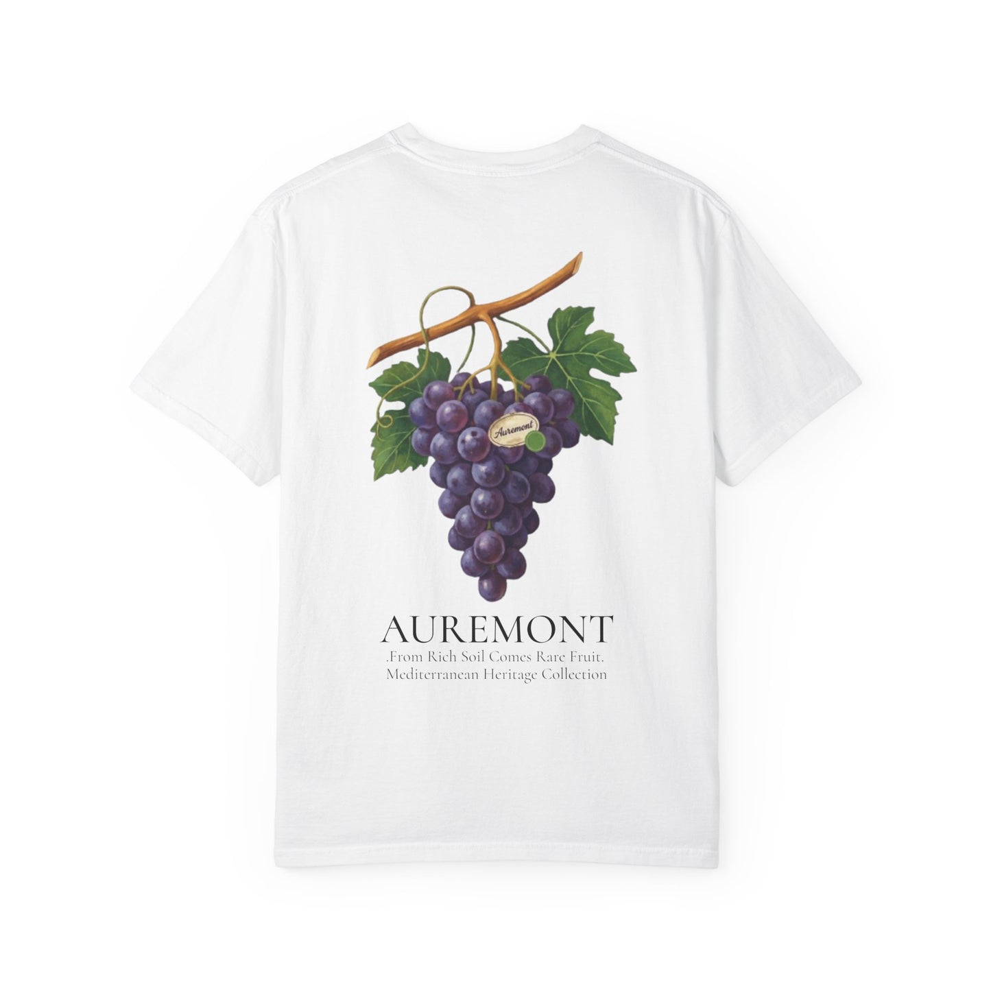 Auremont Purple Grape Illustration T-shirt | Botanical Fruit Art