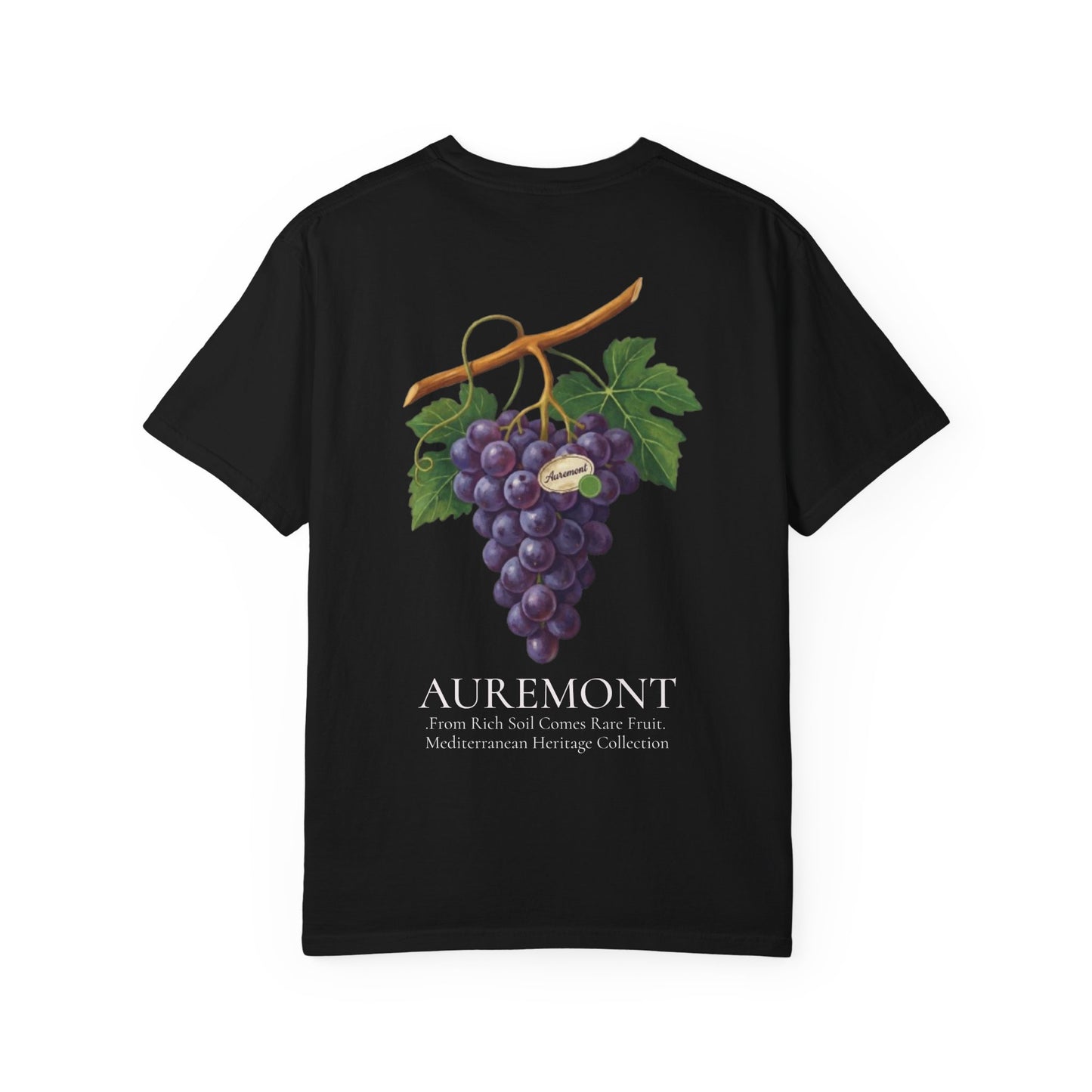 Auremont Purple Grape Illustration T-shirt | Botanical Fruit Art
