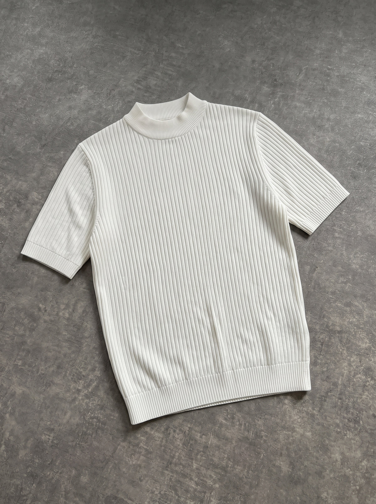 Ribbed Knit Polo