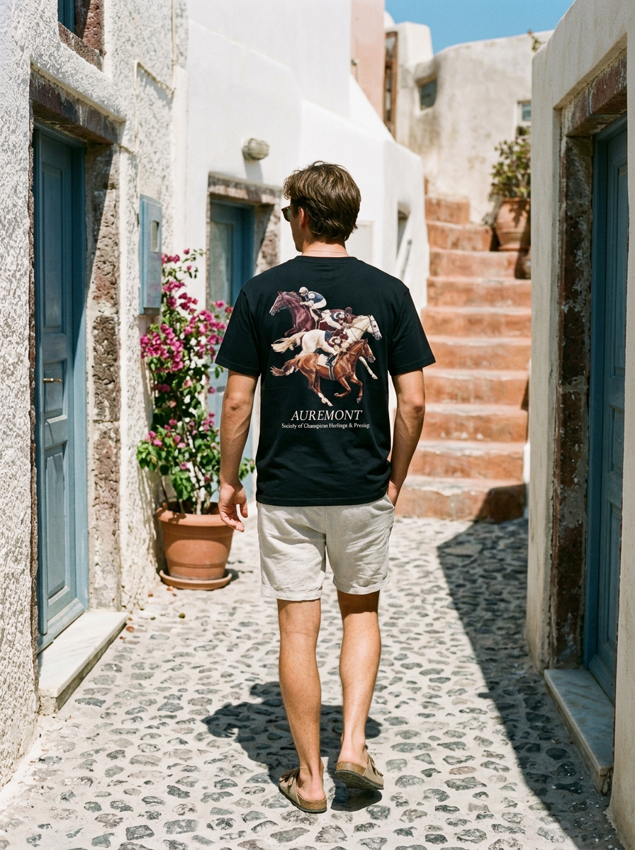Auremont Equestrian Horses Racing T-Shirt | Horseback Riding Tee