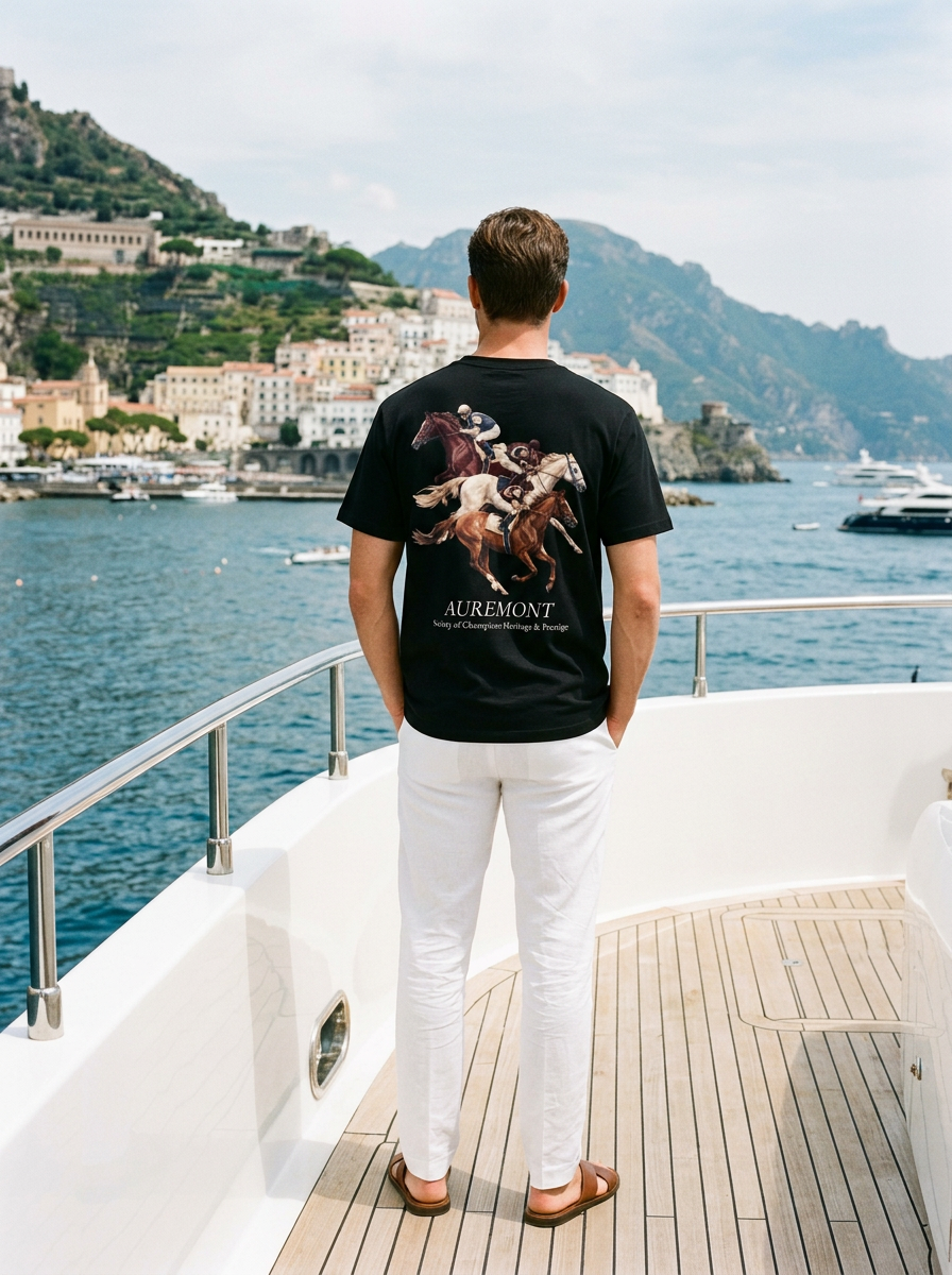 Auremont Equestrian Horses Racing T-Shirt | Horseback Riding Tee