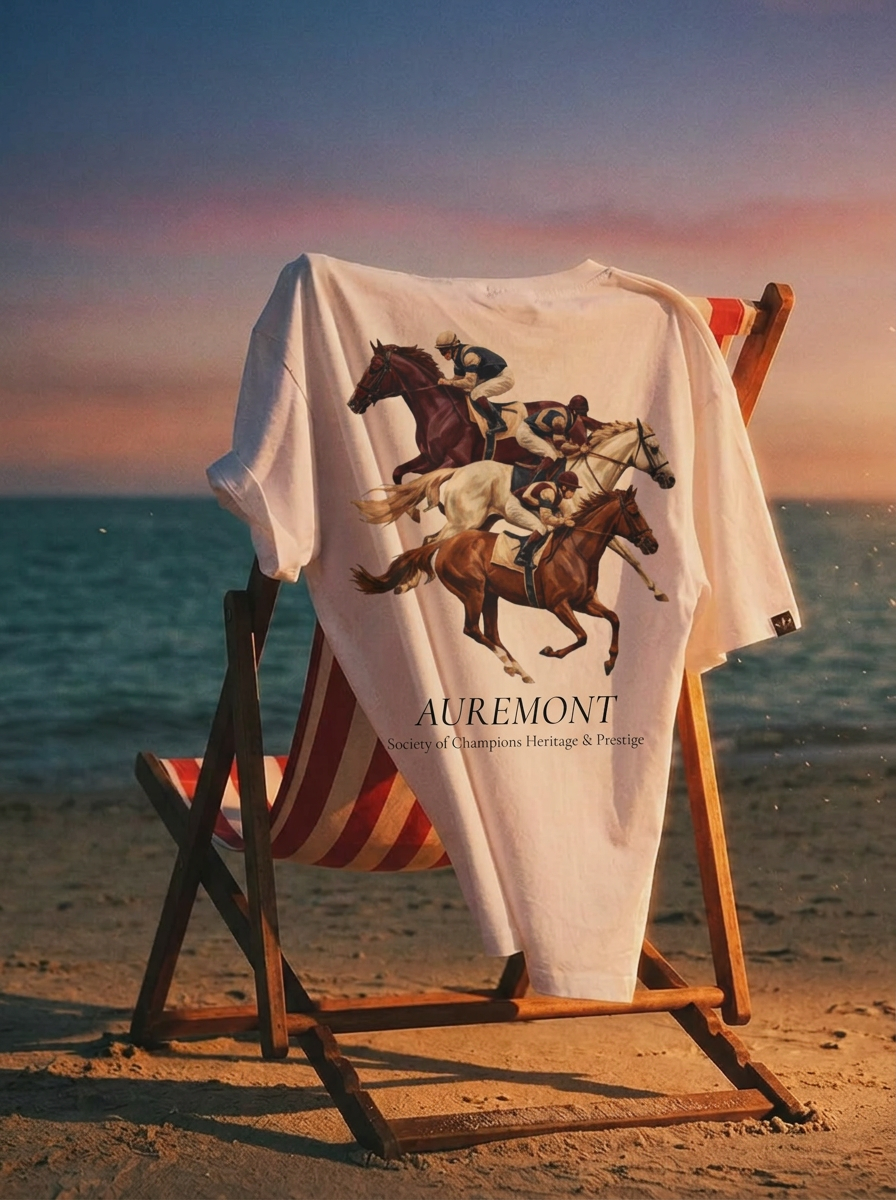 Auremont Equestrian Horses Racing T-Shirt | Horseback Riding Tee