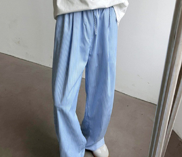 STRIPED LINEN PANTS